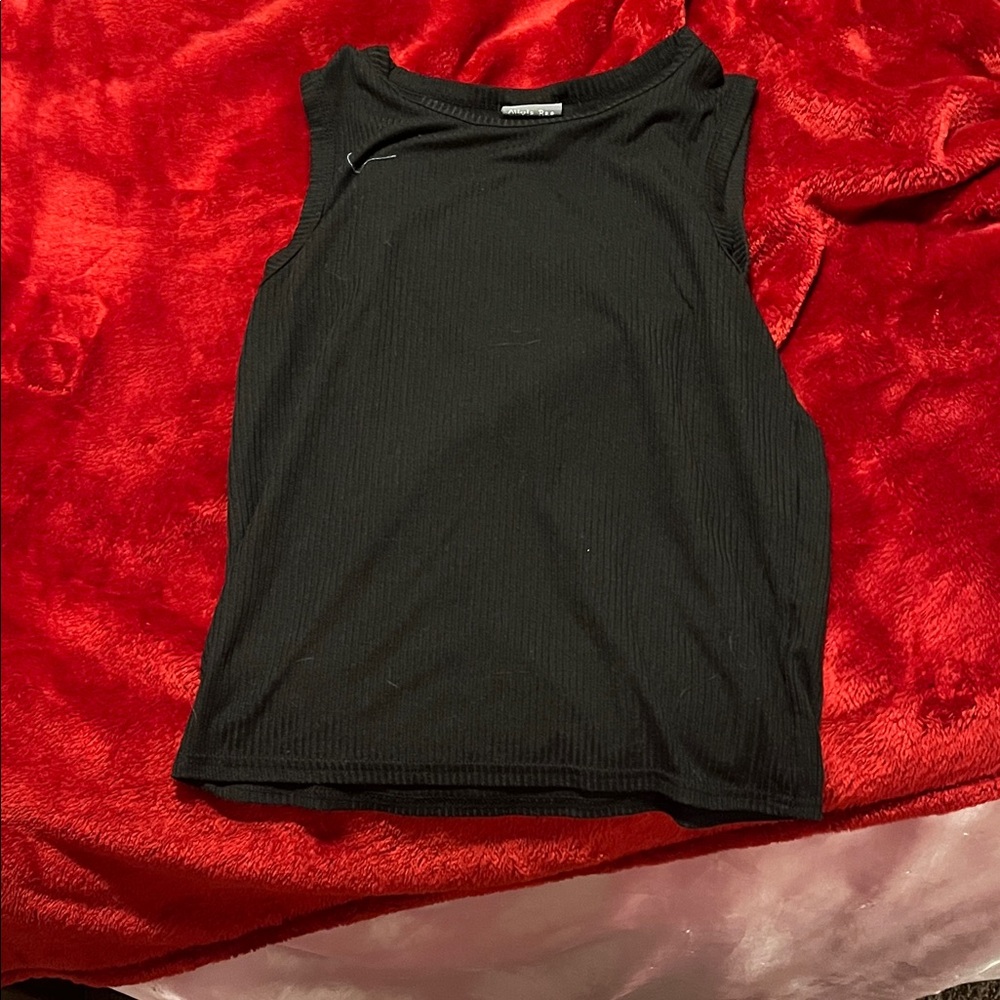 Olivia Rae Black Ribbed Tank Top